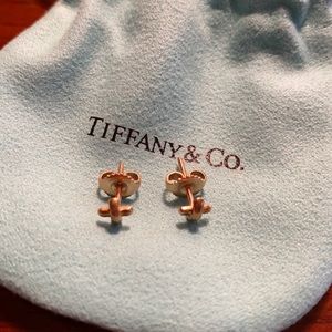 COPY - 18k gold Tiffany and co small x earrings